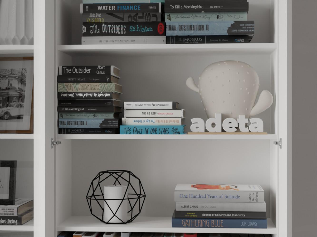 Изображение товара Книжный шкаф Билли 370 white ИКЕА (IKEA), 240x30x237 см на сайте adeta.ru