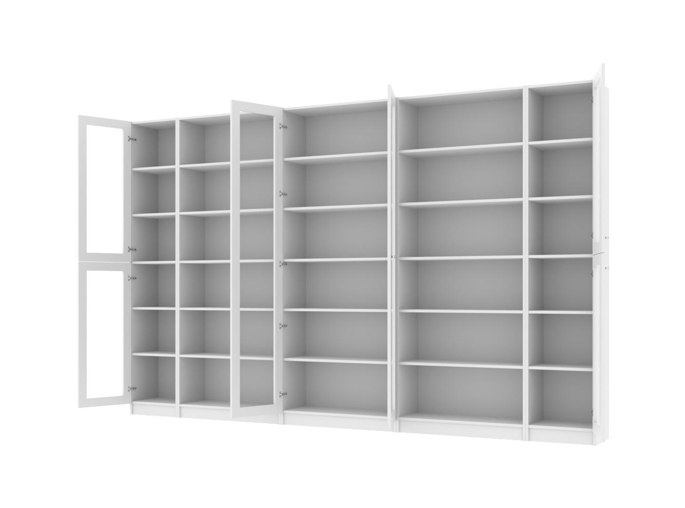 Изображение товара Книжный шкаф Билли 55 white ИКЕА (IKEA), 320x30x202 см на сайте adeta.ru