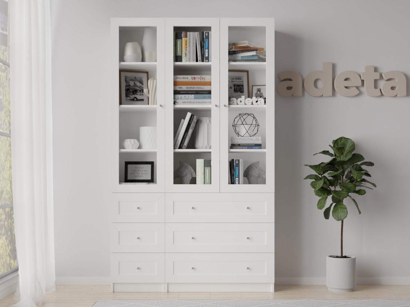 Изображение товара Книжный шкаф Билли 325 white ИКЕА (IKEA), 120x30x202 см на сайте adeta.ru