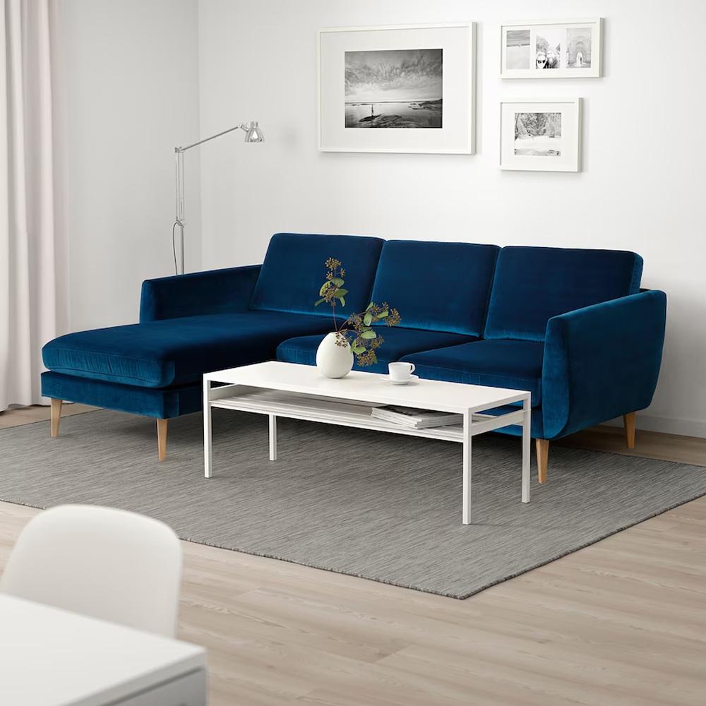 Угловой диван Смедсторп blue ИКЕА (IKEA) изображение товара