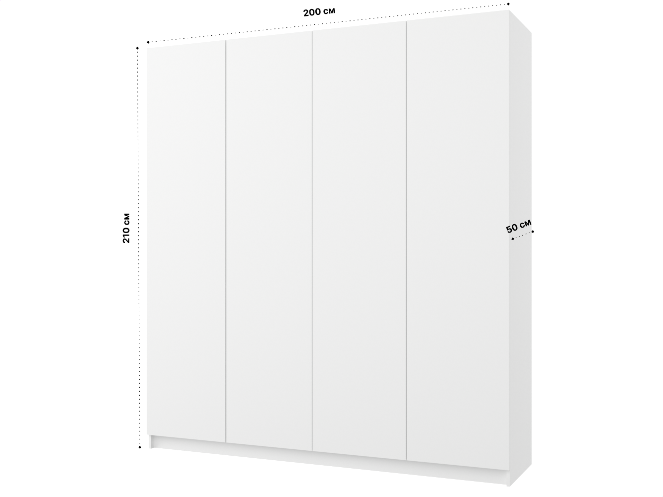 Распашной шкаф Пакс Фардал 132 white ИКЕА (IKEA) изображение товара