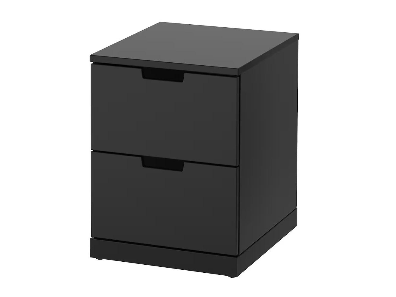 Изображение товара Прикроватная тумба Нордли 113 black ИКЕА (IKEA), 40x45x54 см на сайте adeta.ru