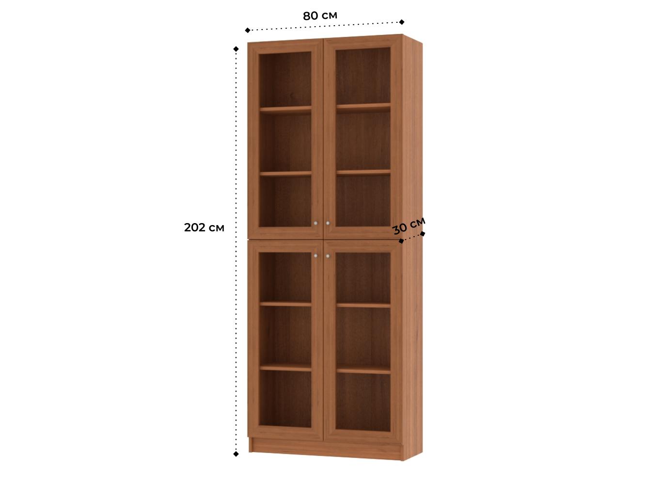 Изображение товара Книжный шкаф Билли 335 walnut guarneri ИКЕА (IKEA), 80x30x202 см на сайте adeta.ru