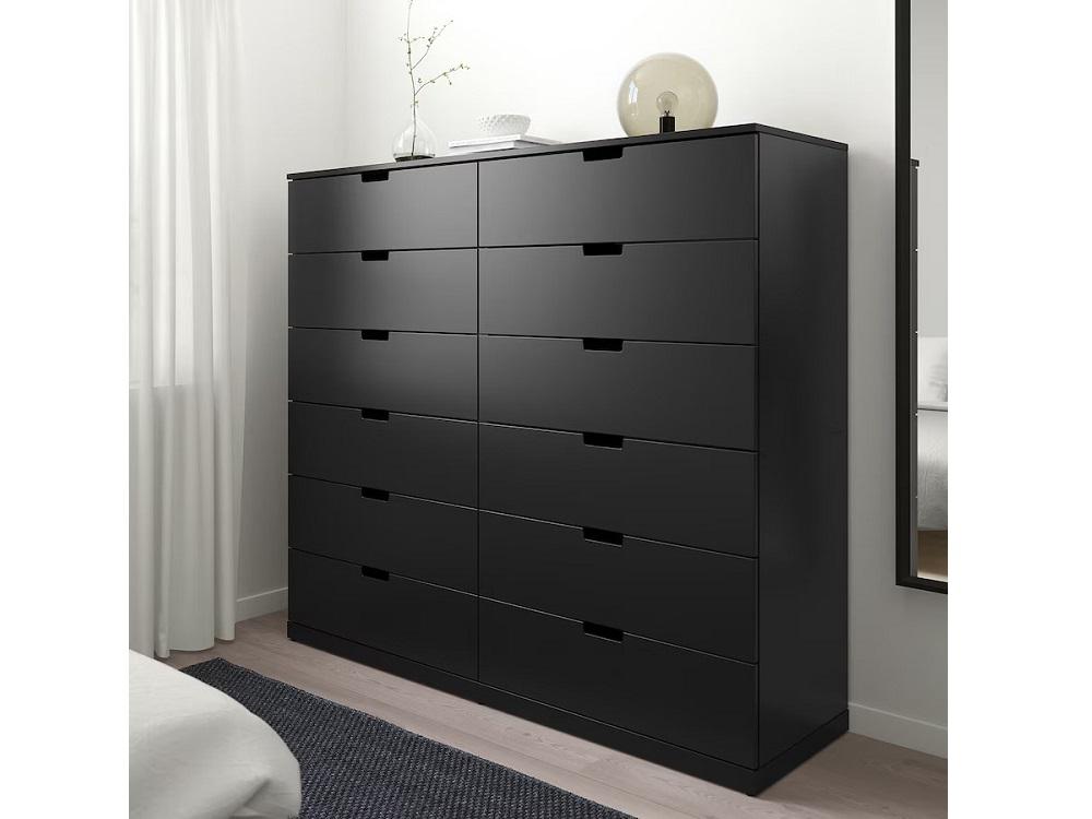 Комод Нордли 16 black ИКЕА (IKEA) изображение товара