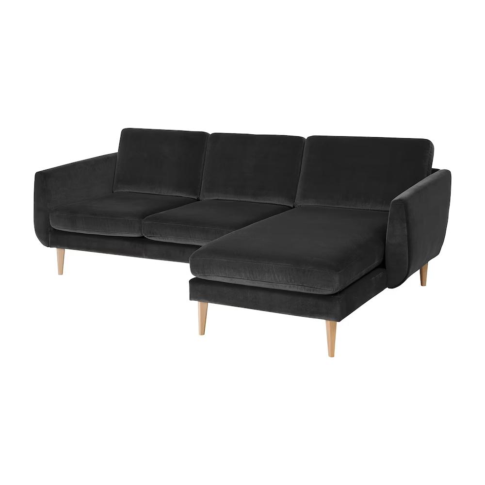 Угловой диван Смедсторп black ИКЕА (IKEA) изображение товара