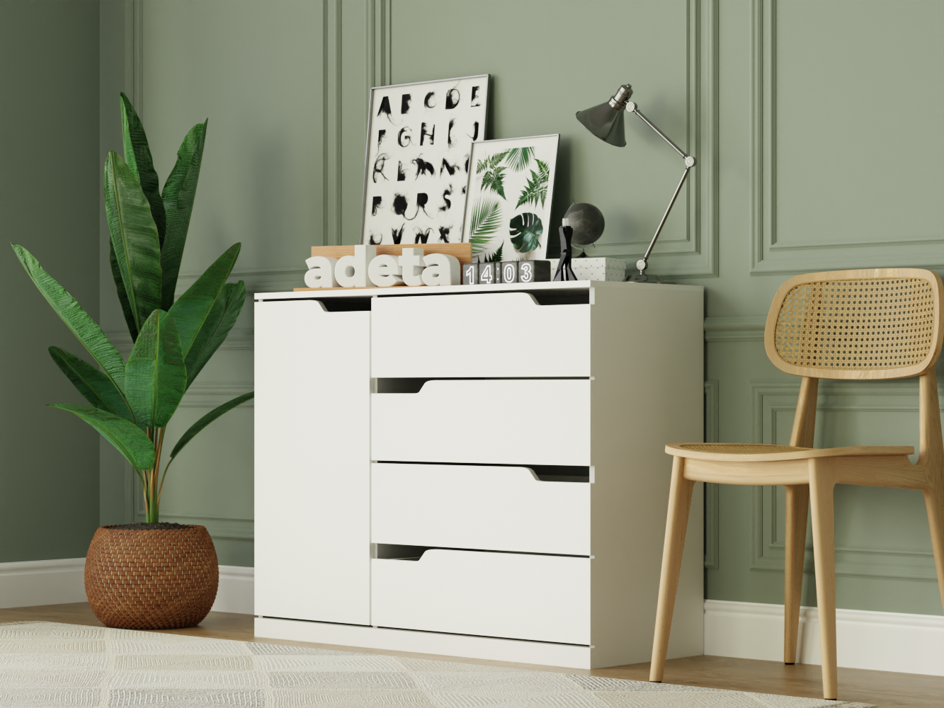 Комод Нордли 20 white ИКЕА (IKEA) изображение товара