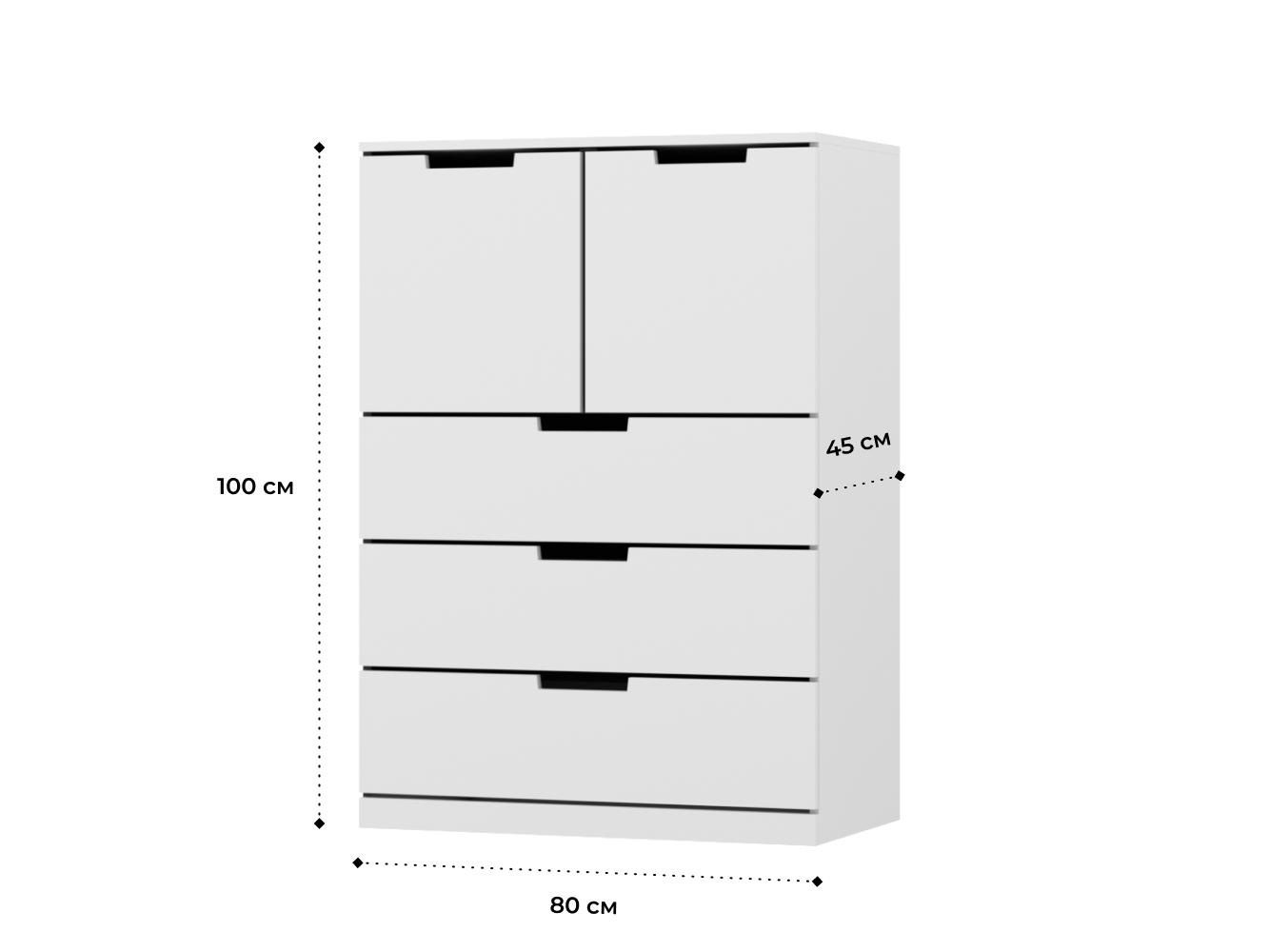 Изображение товара Комод Нордли 40 white ИКЕА (IKEA), 80x45x100 см на сайте adeta.ru
