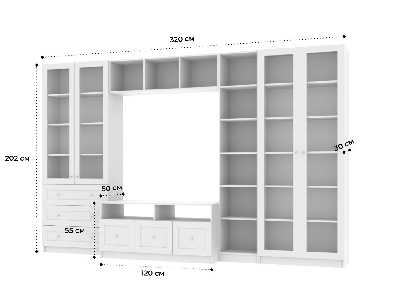 Книжный шкаф Билли 360 white ИКЕА (IKEA) с тумбой под телевизор изображение товара