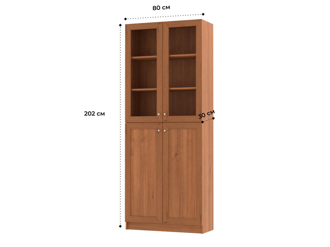 Изображение товара Книжный шкаф Билли 334 walnut guarneri ИКЕА (IKEA), 80x30x202 см на сайте adeta.ru