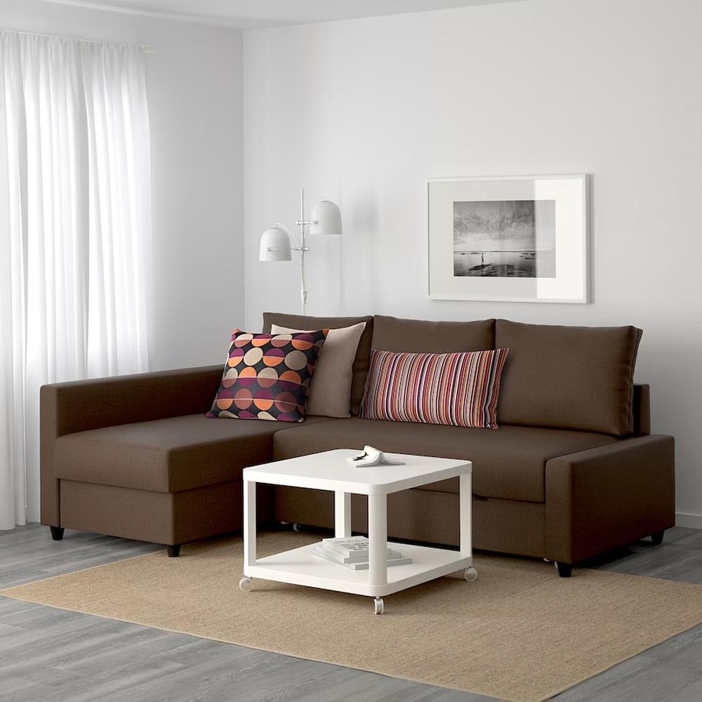Угловой диван Фрихетэн brown ИКЕА (IKEA) изображение товара