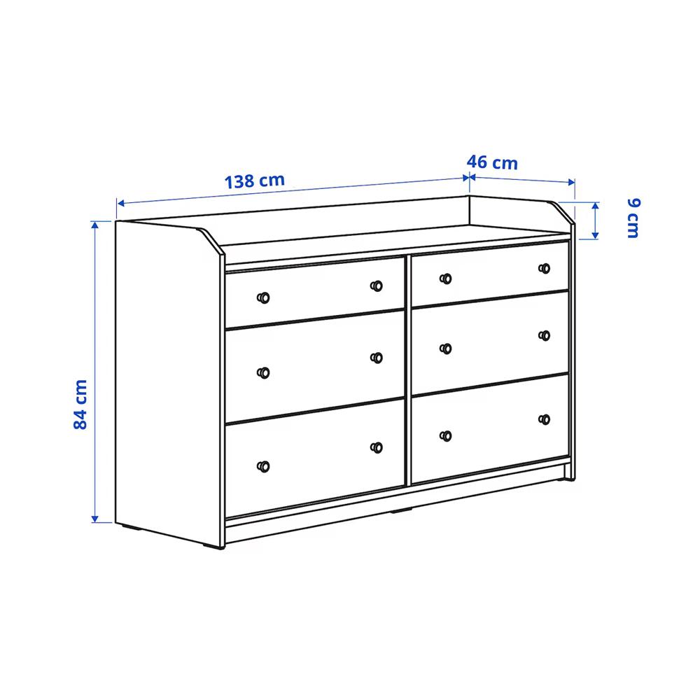 Изображение товара Комод Хауга white ИКЕА (IKEA), 138x46x84 см на сайте adeta.ru