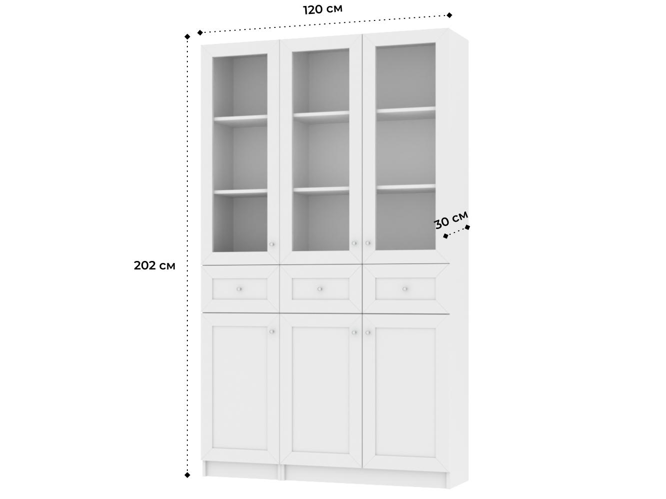Изображение товара Книжный шкаф Билли 324 white ИКЕА (IKEA), 120x30x202 см на сайте adeta.ru