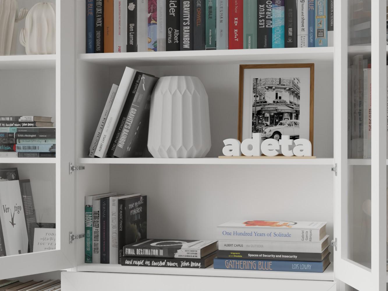 Изображение товара Книжный шкаф Билли 364 white ИКЕА (IKEA), 160x30x237 см на сайте adeta.ru