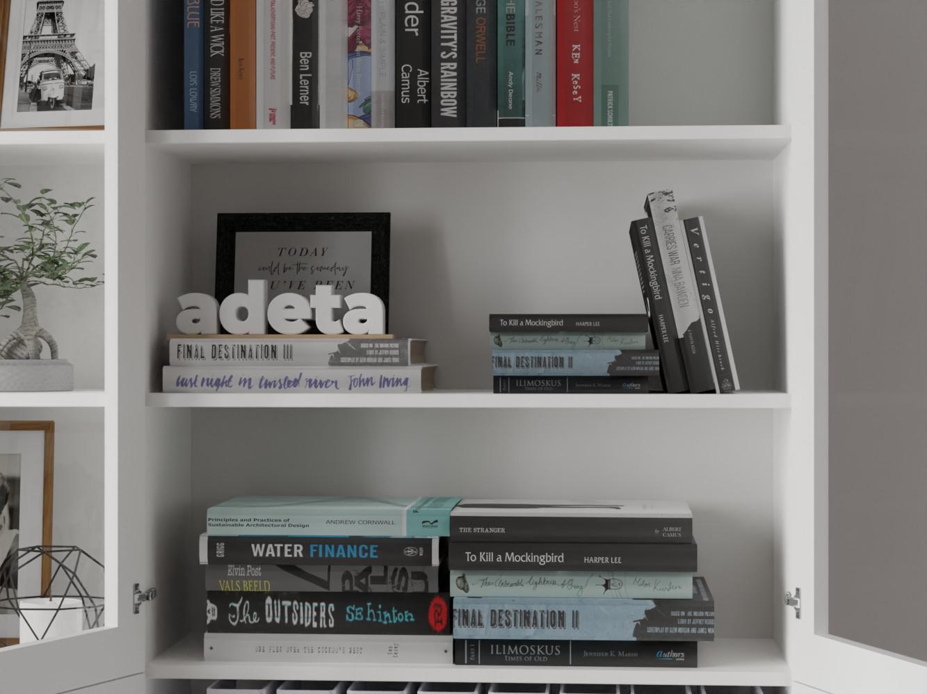 Изображение товара Книжный шкаф Билли 346 white ИКЕА (IKEA), 200x30x202 см на сайте adeta.ru