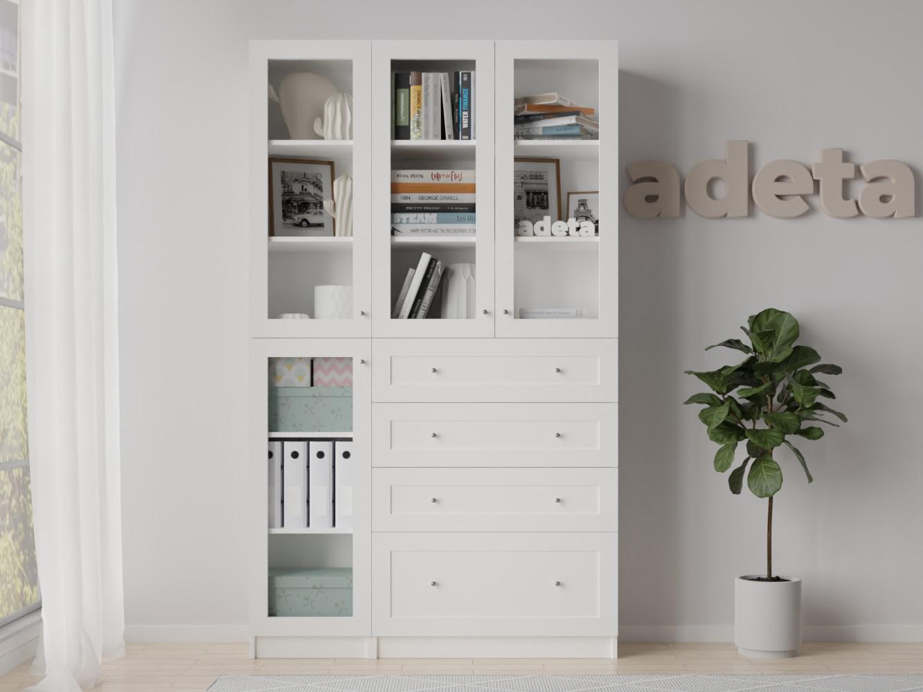 Изображение товара Книжный шкаф Билли 42 white ИКЕА (IKEA), 120x30x202 см на сайте adeta.ru