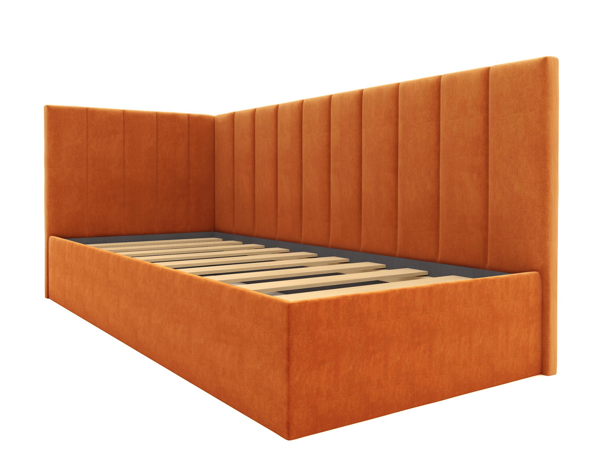 Изображение товара Детская кровать Равенна Угол А оранжевая, 80x190x100 см на сайте adeta.ru