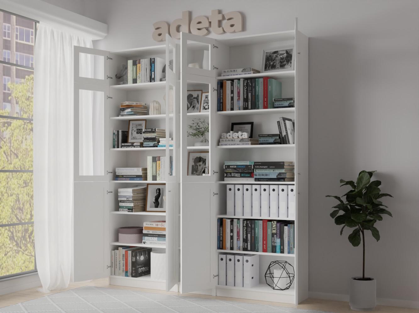 Изображение товара Книжный шкаф Билли 32 white ИКЕА (IKEA), 200x30x237 см на сайте adeta.ru