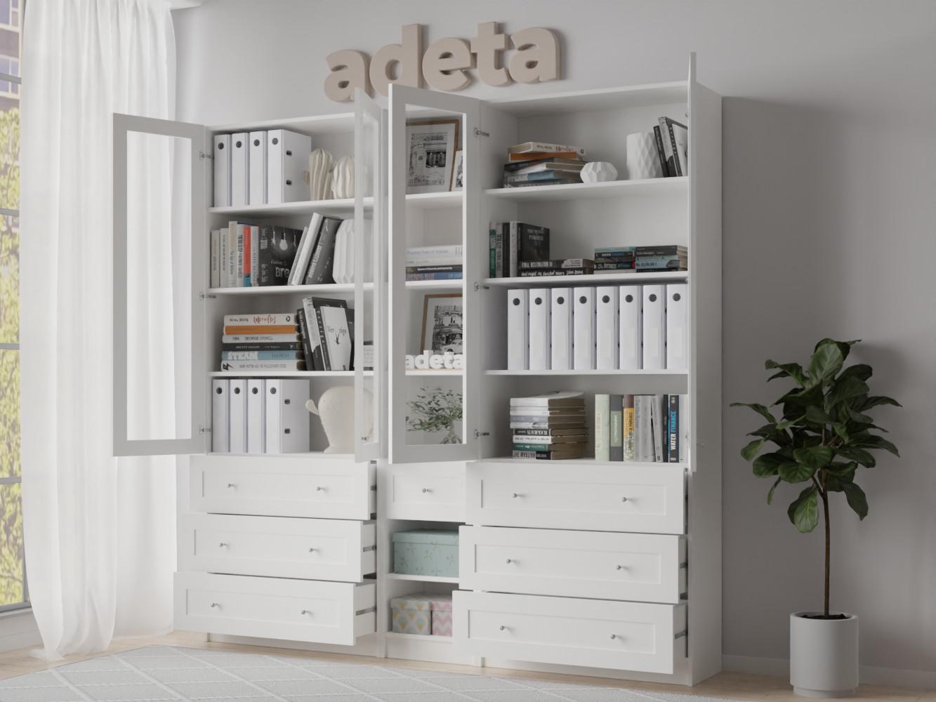 Изображение товара Книжный шкаф Билли 51 white ИКЕА (IKEA), 200x30x202 см на сайте adeta.ru