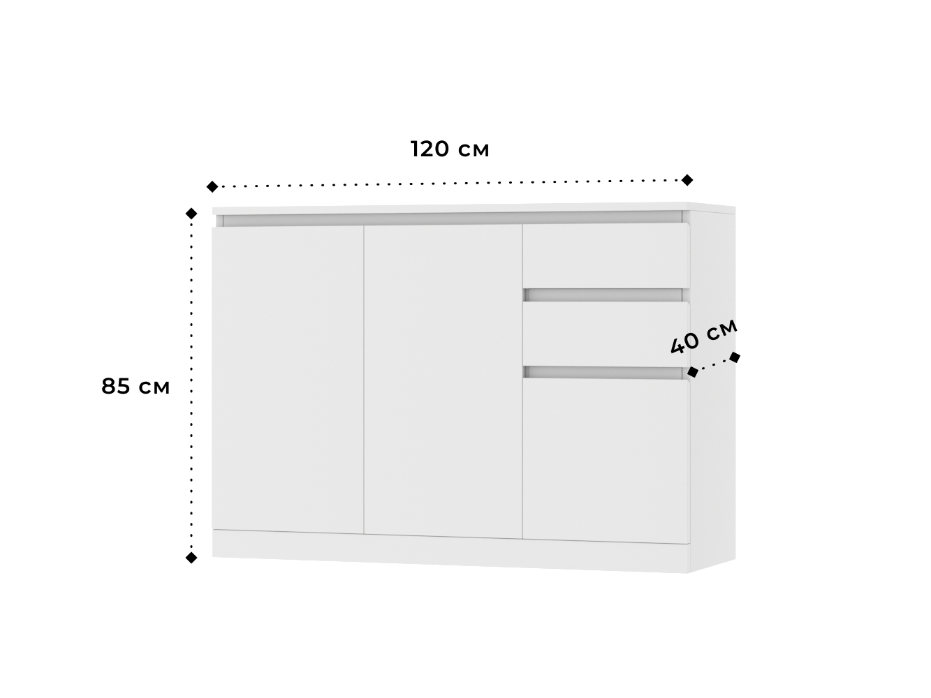 Комод Мальм 22 white ИКЕА (IKEA) изображение товара
