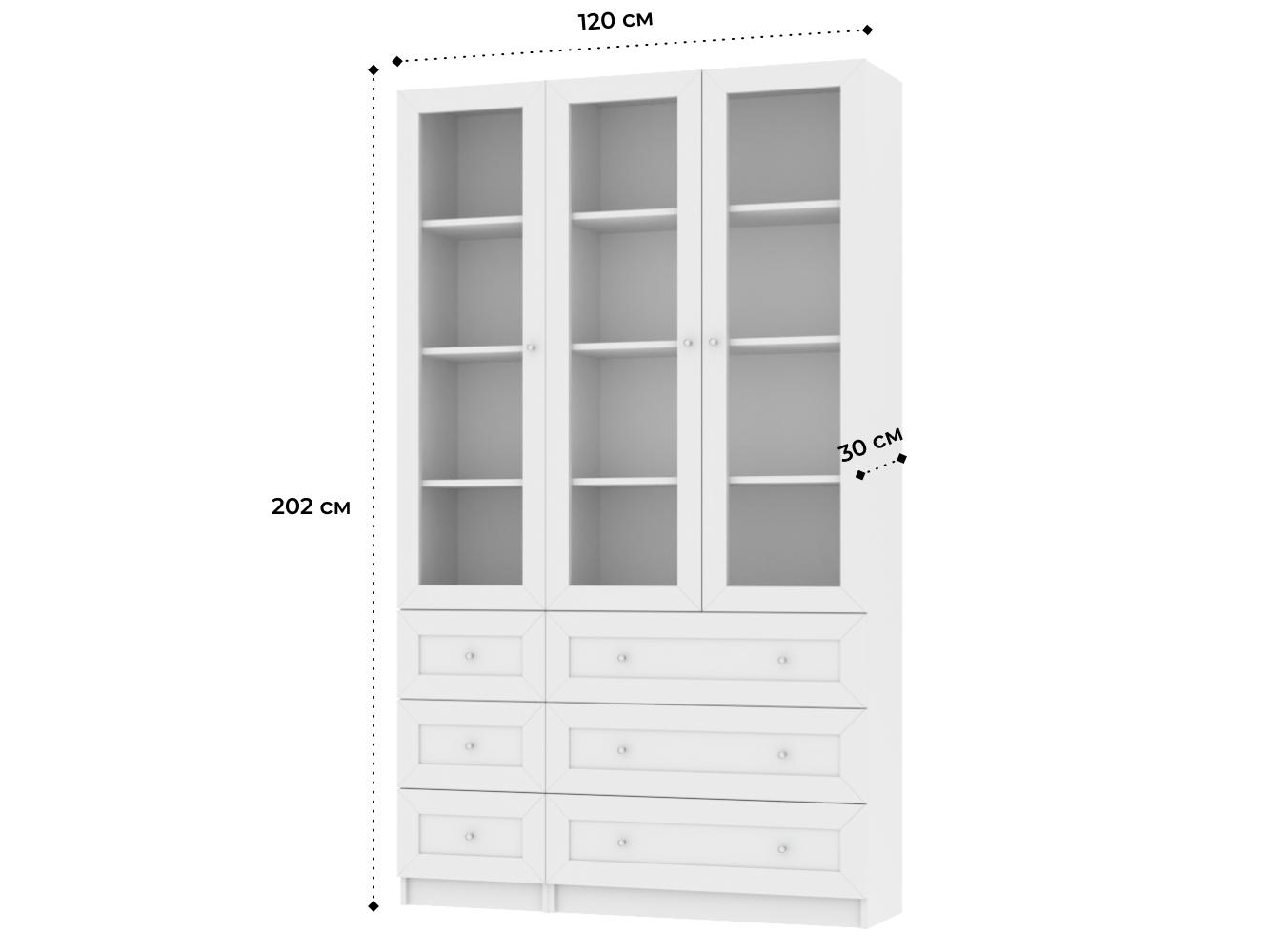 Изображение товара Книжный шкаф Билли 325 white ИКЕА (IKEA), 120x30x202 см на сайте adeta.ru