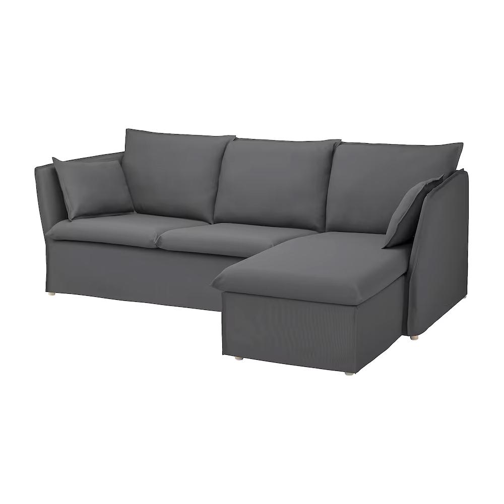 Угловой диван Бакселен gray ИКЕА (IKEA) изображение товара