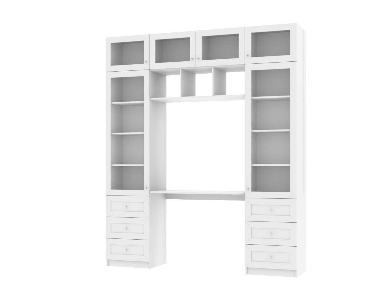 Изображение товара Книжный шкаф Билли 365 white ИКЕА (IKEA) с рабочим местом, 160x30x237 см на сайте adeta.ru