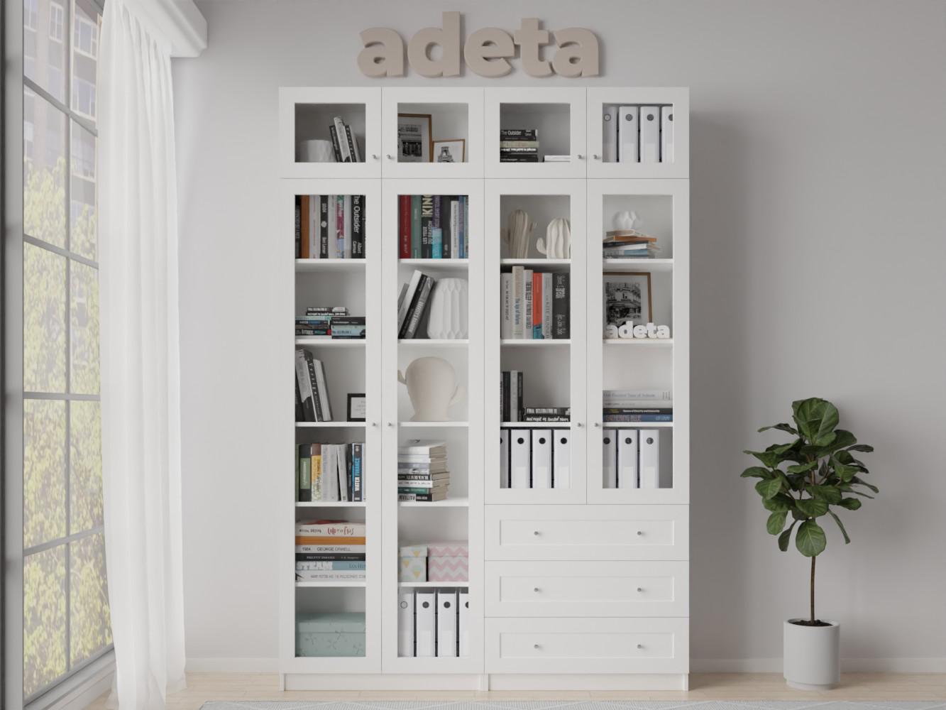Изображение товара Книжный шкаф Билли 47 white ИКЕА (IKEA), 160x30x237 см на сайте adeta.ru