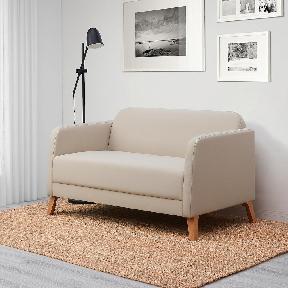 Прямой диван Линанс beige ИКЕА (IKEA) изображение товара