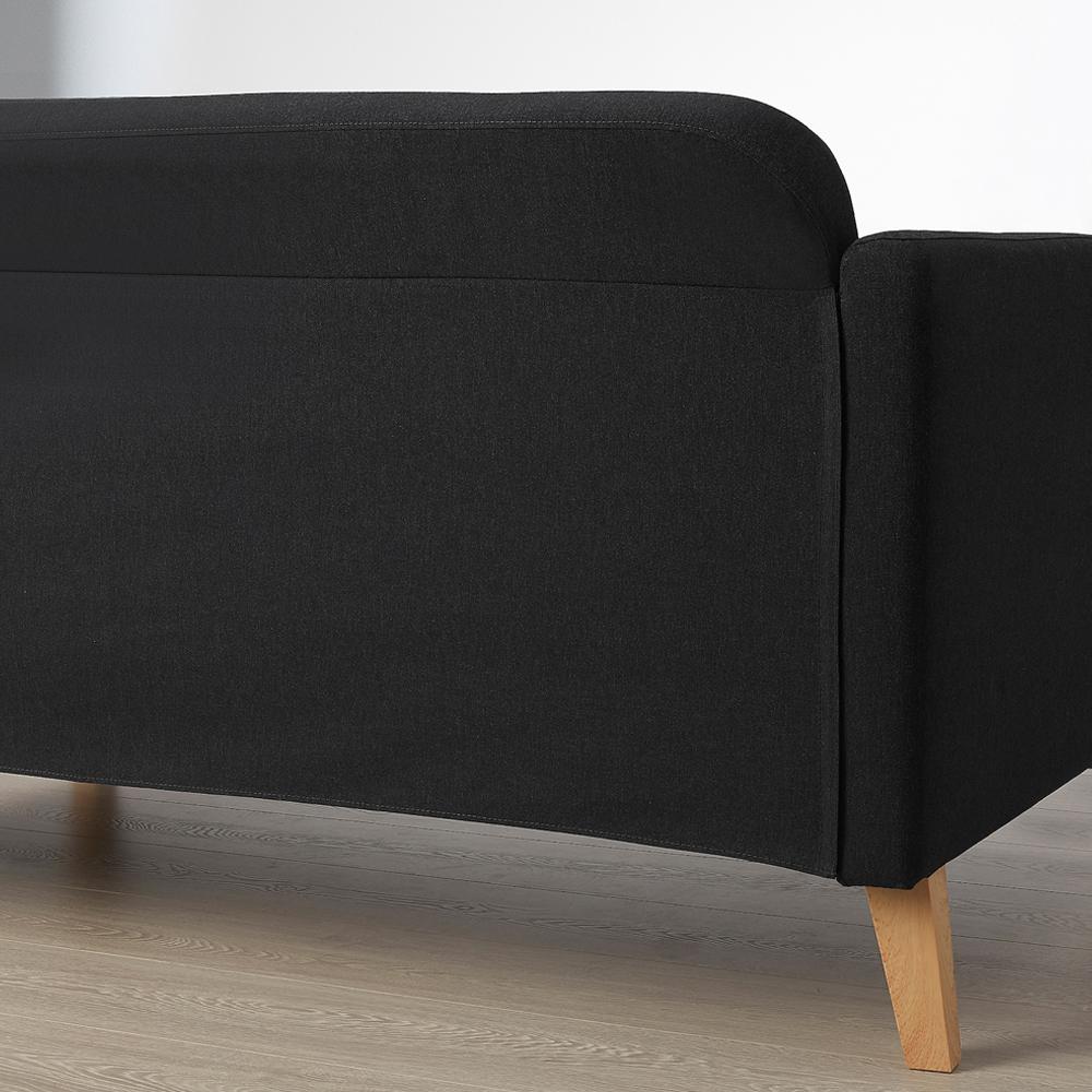 Прямой диван Линанс black ИКЕА (IKEA) изображение товара