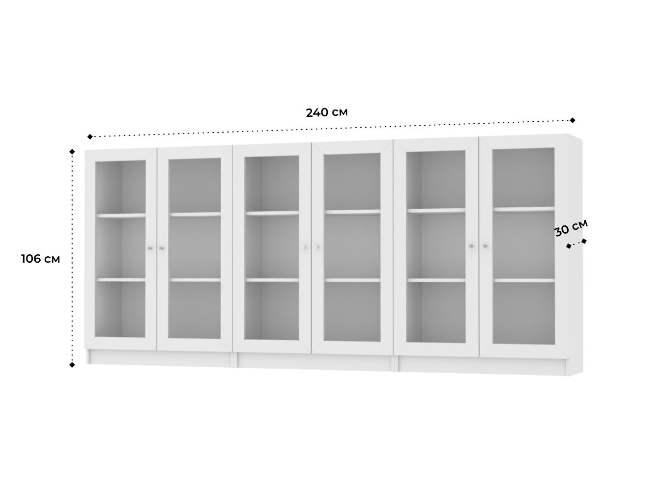 Изображение товара Книжный шкаф Билли 327 white ИКЕА (IKEA), 240x30x106 см на сайте adeta.ru