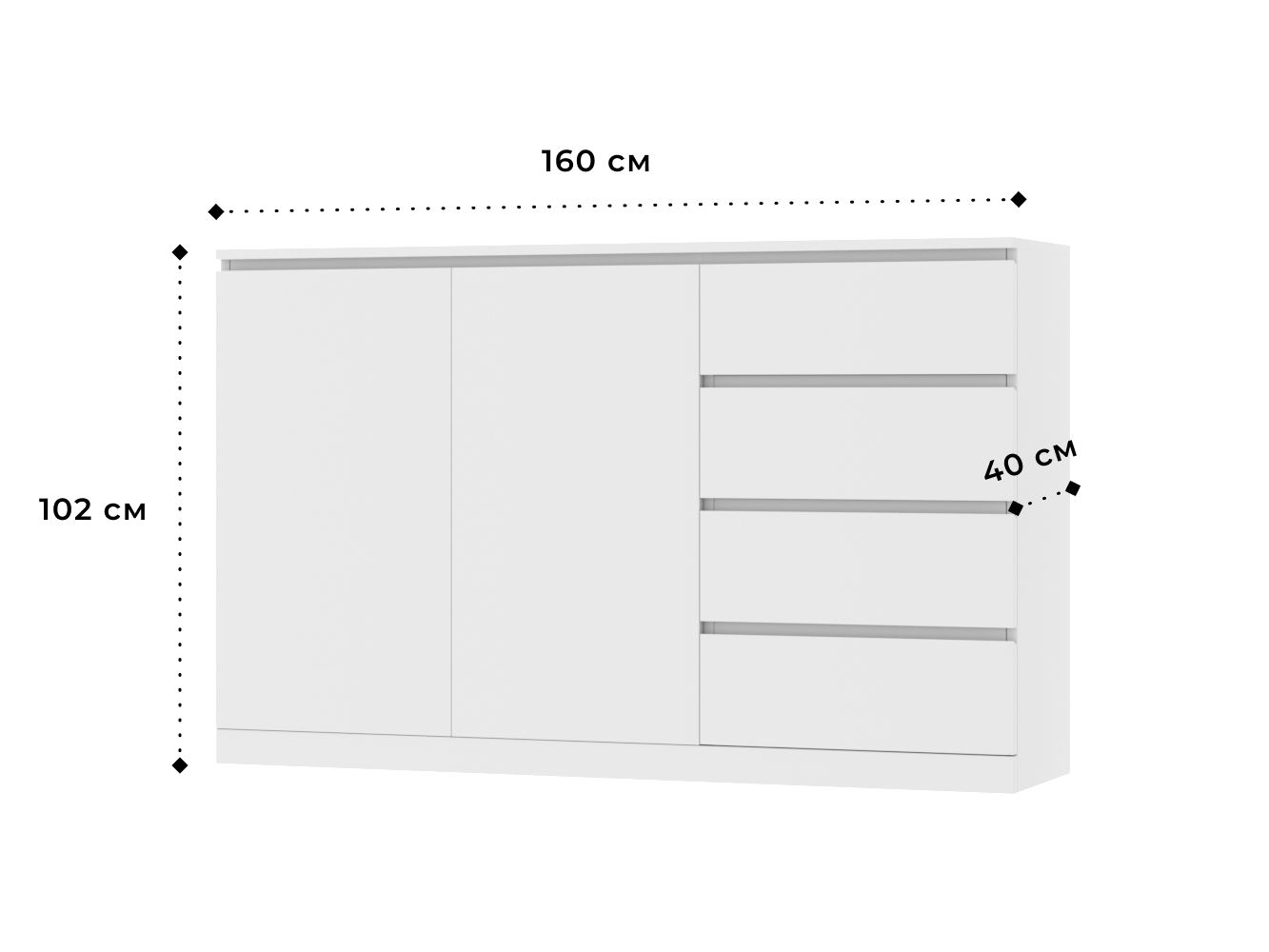  Комод Мальм 18 white ИКЕА (IKEA) изображение товара