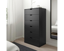 Изображение товара Комод Нордли 27 black ИКЕА (IKEA) на сайте adeta.ru