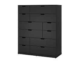 Изображение товара Комод Нордли 32 black ИКЕА (IKEA) на сайте adeta.ru