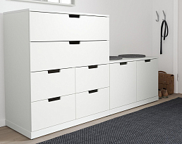 Изображение товара Комод Нордли 46 white ИКЕА (IKEA) на сайте adeta.ru
