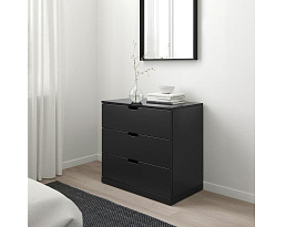 Изображение товара Комод Нордли 21 black ИКЕА (IKEA) на сайте adeta.ru