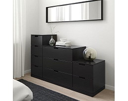 Изображение товара Комод Нордли 42 black ИКЕА (IKEA) на сайте adeta.ru