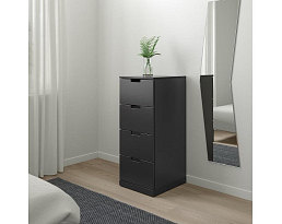 Изображение товара Комод Нордли 28 black ИКЕА (IKEA) на сайте adeta.ru