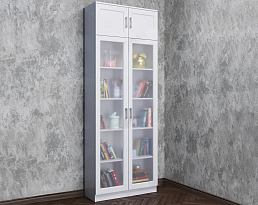 Изображение товара Книжный шкаф Мелвил white 1 на сайте adeta.ru