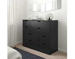 Изображение товара Комод Нордли 29 black ИКЕА (IKEA) на сайте adeta.ru