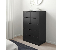 Изображение товара Комод Нордли 15 black ИКЕА (IKEA) на сайте adeta.ru